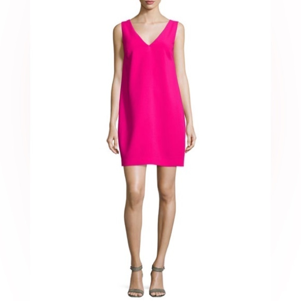 EUC - Trina Turk Azure V-Neck A-Line Dress - size 0